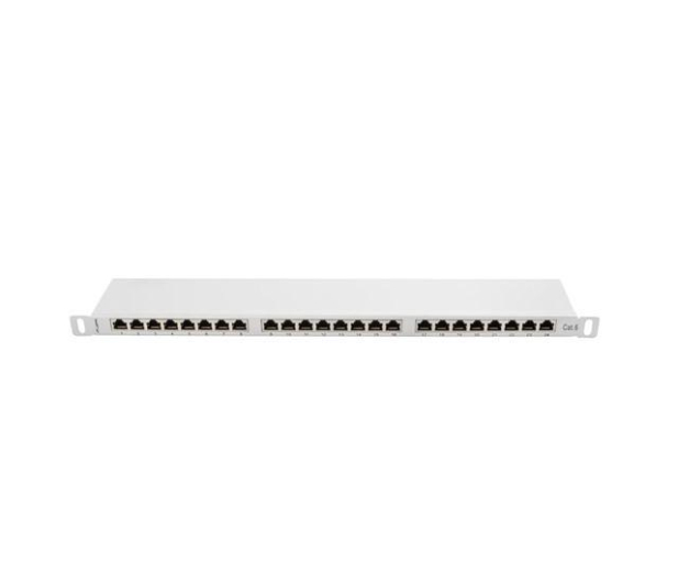 Lanberg Patchpanel 24p 19" 0,5U FTP 6 półka (szara) - 457368 - zdjęcie 2